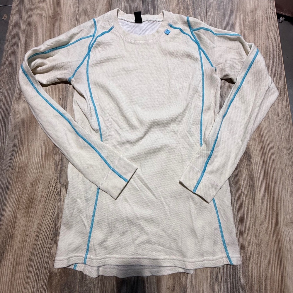 Helly Hansen Base Layer Top Cream Merino Wool Gorpcore